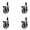 Service Caster 5'' Semi Steel Swivel 1-1/4'' Expanding Stem Caster Set with Brake, 4PK SCC-EX20S514-SSS-PLB-114-4 - alternate 1